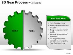3d gear process 2 stages style 1 powerpoint slides and ppt templates 0412