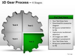 3d gear process 4 stages style 1 powerpoint slides and ppt templates 0412