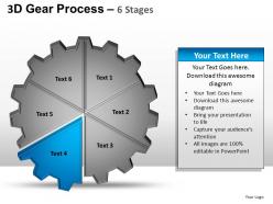 3d gear process 6 stages style 1 powerpoint slides and ppt templates 0412
