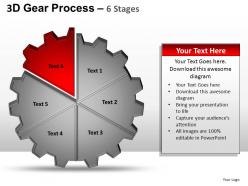 3d gear process 6 stages style 1 powerpoint slides and ppt templates 0412