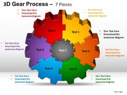 3d gear process 7 pieces style 2 powerpoint slides and ppt templates 0412