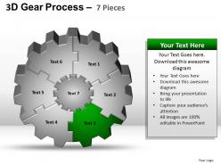 3d gear process 7 pieces style 2 powerpoint slides and ppt templates 0412
