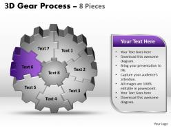 3d gear process 8 pieces