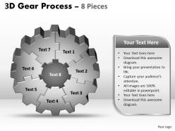 3d gear process 8 pieces