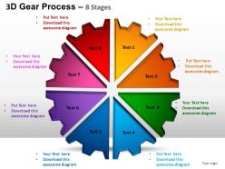 3d gear process 8 stages style 1 powerpoint slides and ppt templates 0412