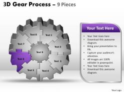 49334795 style variety 1 gears 9 piece powerpoint presentation diagram infographic slide