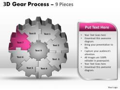 49334795 style variety 1 gears 9 piece powerpoint presentation diagram infographic slide