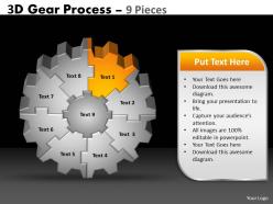 3d gear process 9 pieces