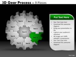 41128860 style variety 1 gears 9 piece powerpoint presentation diagram infographic slide