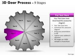71606071 style variety 1 gears 9 piece powerpoint presentation diagram infographic slide