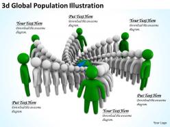 3d global population illustration ppt graphics icons powerpoint