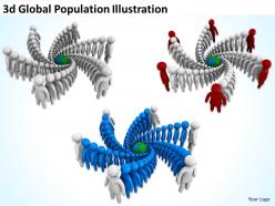 3d global population illustration ppt graphics icons powerpoint