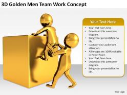 3d golden men team work concept ppt graphics icons powerpoint