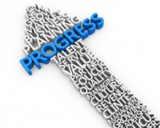 3d graphic arrow of progress with success business planning market stock photo