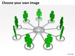 3d group of men connected to each other teamwork networking ppt graphic icon