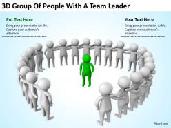 3d group of people with a team leader ppt graphics icons powerpoint