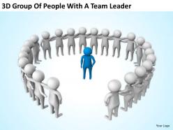 3d group of people with a team leader ppt graphics icons powerpoint