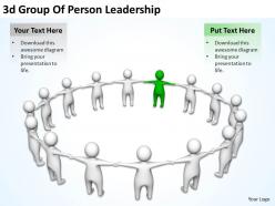 3d group of person leadership ppt graphics icons