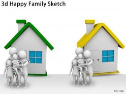 3d happy family sketch ppt graphics icons powerpoint