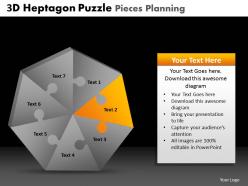 3d heptagon puzzle pieces planning powerpoint slides and ppt templates db