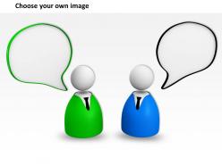 3d human character and speech bubbles ppt graphics icons powerpoint