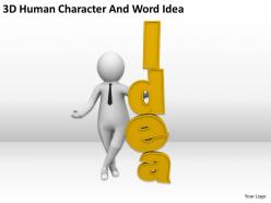 3d human character and word idea ppt graphics icons powerpoint