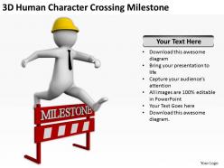 3d human character crossing milestone ppt graphics icons powerpoint