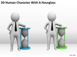 3d human character with a hourglass ppt graphics icons powerpoint