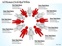 3d human circle red white ppt graphics icons powerpoint