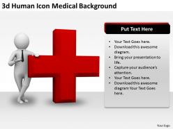 3d Human Icon Medical Background Ppt Graphics Icons Powerpoint