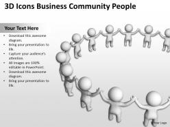 3D Icons Business Community People Ppt Graphics Icons