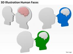 3d illustration human faces ppt graphics icons