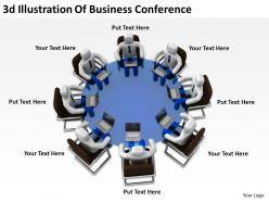 3d illustration of business conference ppt graphics icons