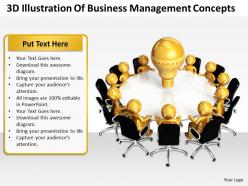 3d illustration of business management concepts ppt graphics icons