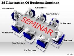 3d illustration of business seminar ppt graphics icons powerpoint