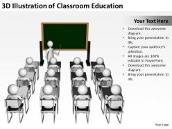 3d illustration of classroom education ppt graphics icons powerpoint