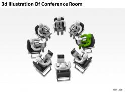 3d illustration of conferance room ppt graphics icons