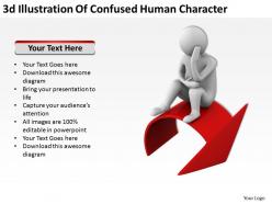 3d illustration of confused human character ppt graphics icons