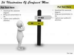 3d illustration of confused man ppt graphics icons powerpoint