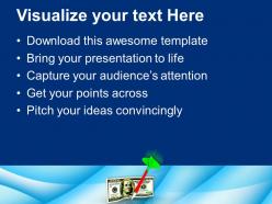 3d illustration of dart and dollar powerpoint templates ppt themes and graphics 0313