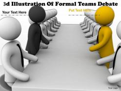 3d illustration of formal teams debate ppt graphics icons powerpoint