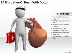 3d illustration of heart with doctor ppt graphics icons powerpoint