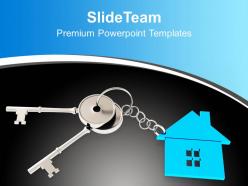 3d illustration of home key concept powerpoint templates ppt themes and graphics 0113