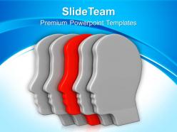 3d illustration of human heads powerpoint templates ppt themes and graphics 0113