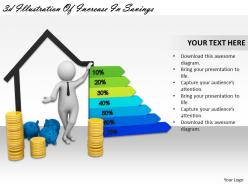 3d illustration of increase in savings ppt graphics icons powerpoint