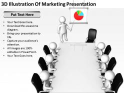 3d illustration of marketing presentation ppt graphics icons