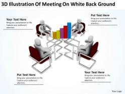 3d illustration of meeting on white background ppt graphics icons