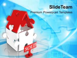 3d illustration of sold house powerpoint templates ppt backgrounds for slides 0213