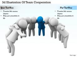 3d illustration of team cooperation ppt graphics icons powerpoint