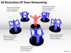 3d illustration of team networking ppt graphics icons powerpoint